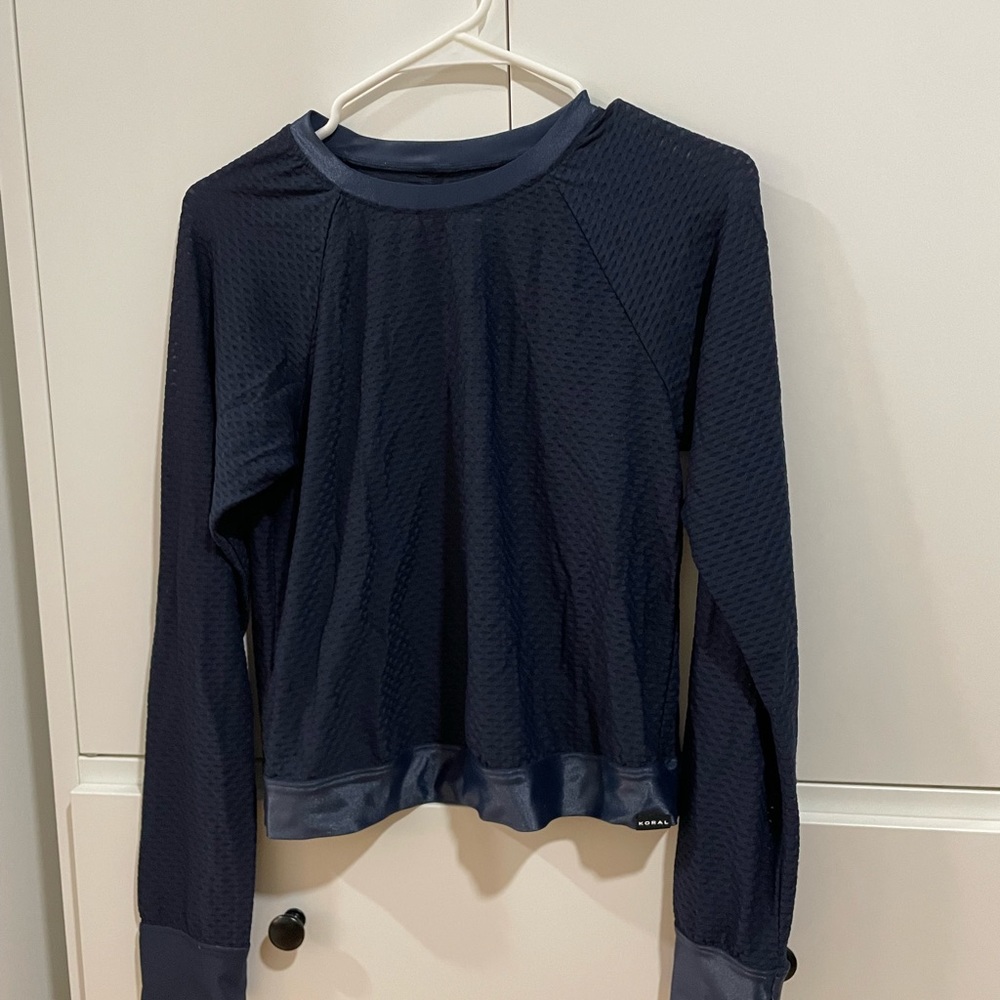 Koral Navy Blue Lycra Top